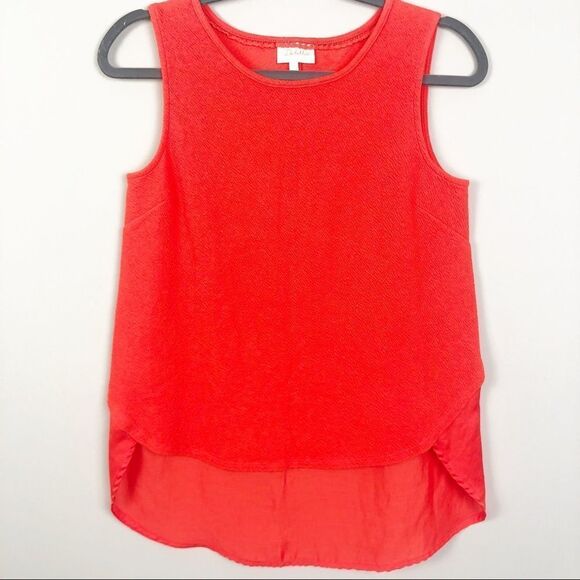 ANTHROPOLOGIE | DELETTA Sania Orange High Low Tank Top Women’s Size Small - Picture 2 of 9